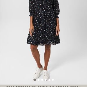 Elegant Black Floral Dress